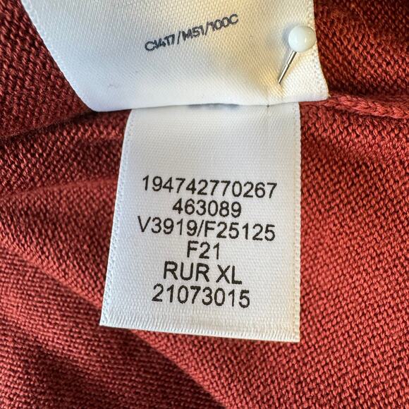 LANDS' END Supima Cotton Cardigan Sweater Men's Size XL 46-48 Burgundy NWT - Picture 12 of 12